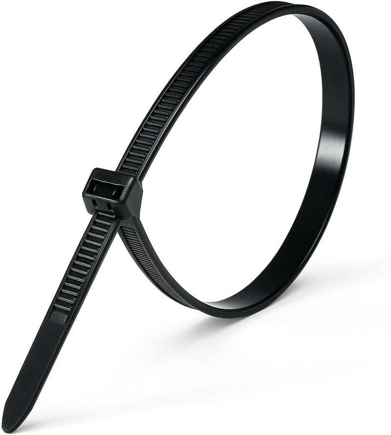 درافل رباط كابلات متعدد الأغراض من النايلون من دورافيل - عبوة من 100 رباط، ذاتي القفل، قدرة تحمل عالية للوزن، طول 10 سم، أسود - Image 2